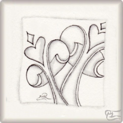 Muster Hearthou von Debbie New CZT, ein Muster geeignet für Zentangle® and Zentangle® inspired art, präsentiert in der Musterquelle