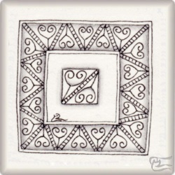 Muster Heartsicle von Barbara Duel-Johnson CZT, ein Muster geeignet für Zentangle® and Zentangle® inspired art, präsentiert in der Musterquelle