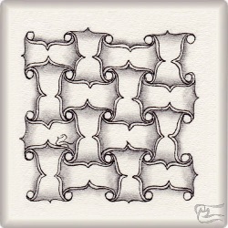 Muster Hugging Crown von Dory Peeters CZT, ein Muster geeignet für Zentangle® and Zentangle® inspired art, präsentiert in der Musterquelle