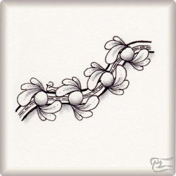 Muster Indi von Carmen Muñiz Real CZT, ein Muster geeignet für Zentangle® and Zentangle® inspired art, präsentiert in der Musterquelle