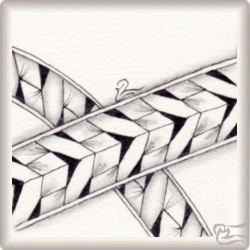 Muster Jacha von Chary del Pozo CZT, ein Muster geeignet für Zentangle® and Zentangle® inspired art, präsentiert in der Musterquelle