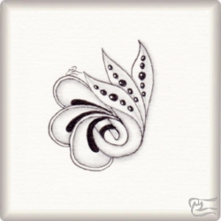 Muster Jackee von Leza Kim Daniels, ein Muster geeignet für Zentangle® and Zentangle® inspired art, präsentiert in der Musterquelle