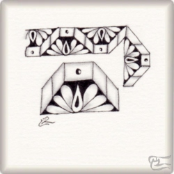 Muster Kiara von Almudena Mora Rodriguez CZT, ein Muster geeignet für Zentangle® and Zentangle® inspired art, präsentiert in der Musterquelle