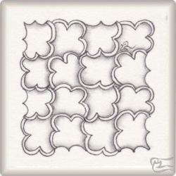 Muster Kokett von Gabriela Geyer CZT, ein Muster geeignet für Zentangle® and Zentangle® inspired art, präsentiert in der Musterquelle