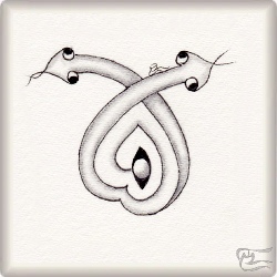 Muster Kundalov von Pauline Hanfi CZT, ein Muster geeignet für Zentangle® and Zentangle® inspired art, präsentiert in der Musterquelle