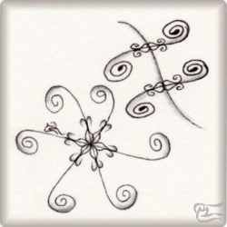 Muster Loksa von Valentina Thor CZT, ein Muster geeignet für Zentangle® and Zentangle® inspired art, präsentiert in der Musterquelle