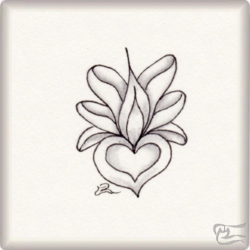 Muster LovTus von Pauline Hanfi CZT, ein Muster geeignet für Zentangle® and Zentangle® inspired art, präsentiert in der Musterquelle