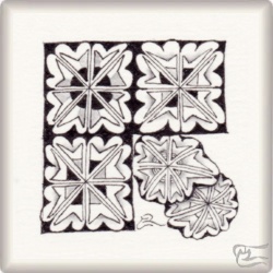 Muster Maryalba von Belén Vilchez Romàn CZT, ein Muster geeignet für Zentangle® and Zentangle® inspired art, präsentiert in der Musterquelle