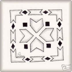 Muster Melvina von Nadine Roller CZT, ein Muster geeignet für Zentangle® and Zentangle® inspired art, präsentiert in der Musterquelle