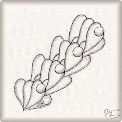 Muster Mila von Karin Frank, ein Muster geeignet für Zentangle® and Zentangle® inspired art, präsentiert in der Musterquelle