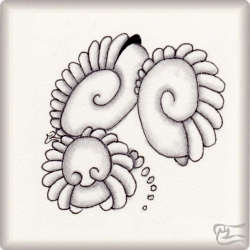 Muster Mitty von Hanny Nura CZT, ein Muster geeignet für Zentangle® and Zentangle® inspired art, präsentiert in der Musterquelle