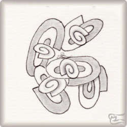 Muster Multiverso von Maria Victoria Taeno Cuevas CZT, ein Muster geeignet für Zentangle® and Zentangle® inspired art, präsentiert in der Musterquelle