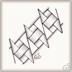 Muster Nogybess von Sandra Strait, ein Muster geeignet für Zentangle® and Zentangle® inspired art, präsentiert in der Musterquelle