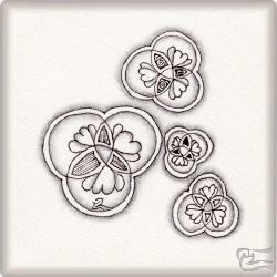Muster Nora von Paz Garcia Lerida CZT, ein Muster geeignet für Zentangle® and Zentangle® inspired art, präsentiert in der Musterquelle
