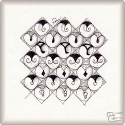 Muster Palg von Maria Vennekens CZT, ein Muster geeignet für Zentangle® and Zentangle® inspired art, präsentiert in der Musterquelle