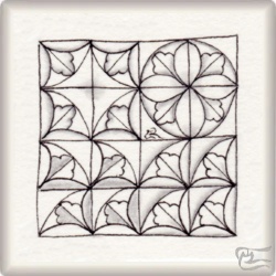 Muster Partial von Nina Dreher-Göddertz CZT, ein Muster geeignet für Zentangle® and Zentangle® inspired art, präsentiert in der Musterquelle