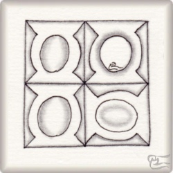 Muster Patria von Paz Garcia Lerida CZT, ein Muster geeignet für Zentangle® and Zentangle® inspired art, präsentiert in der Musterquelle