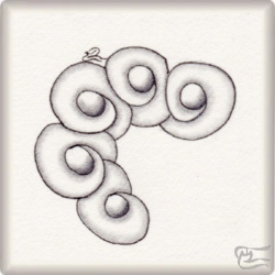 Muster Perli von Karin Frank, ein Muster geeignet für Zentangle® and Zentangle® inspired art, präsentiert in der Musterquelle