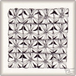 Muster Petunia von Susanne Frey, ein Muster geeignet für Zentangle® and Zentangle® inspired art, präsentiert in der Musterquelle
