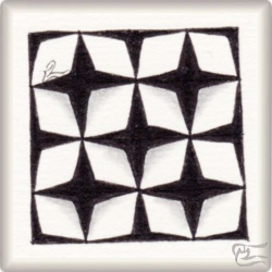 Muster PhilStar von Diana E. Marshall, ein Muster geeignet für Zentangle® and Zentangle® inspired art, präsentiert in der Musterquelle