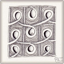 Muster Picoroco doble von Isabel Wallis, ein Muster geeignet für Zentangle® and Zentangle® inspired art, präsentiert in der Musterquelle