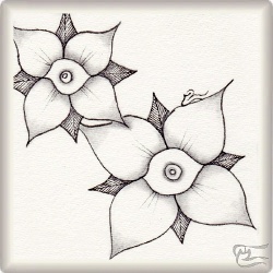 Muster Pflaster von Rahel Müller CZT, ein Muster geeignet für Zentangle® and Zentangle® inspired art, präsentiert in der Musterquelle