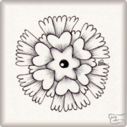 Muster Pointheart von Christina Schäfer CZT, ein Muster geeignet für Zentangle® and Zentangle® inspired art, präsentiert in der Musterquelle