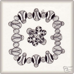 Muster Rnbot von Alicia Sanz CZT, ein Muster geeignet für Zentangle® and Zentangle® inspired art, präsentiert in der Musterquelle
