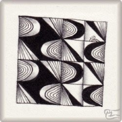 Muster Ruente von Belén Vilchez Romàn CZT, ein Muster geeignet für Zentangle® and Zentangle® inspired art, präsentiert in der Musterquelle