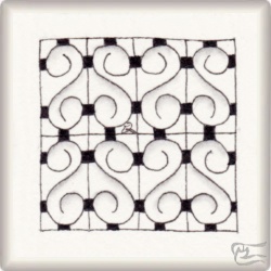 Muster Sidibou von Pauline Hanfi CZT, ein Muster geeignet für Zentangle® and Zentangle® inspired art, präsentiert in der Musterquelle