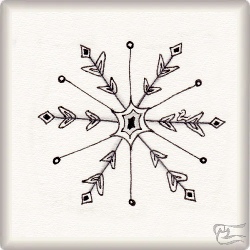 Muster Snowflake 1 von Barbara Duel-Johnson CZT, ein Muster geeignet für Zentangle® and Zentangle® inspired art, präsentiert in der Musterquelle