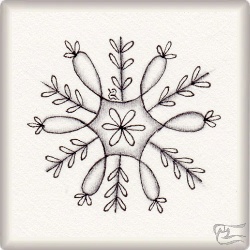 Muster Snowflake 10 von Barbara Duel-Johnson CZT, ein Muster geeignet für Zentangle® and Zentangle® inspired art, präsentiert in der Musterquelle