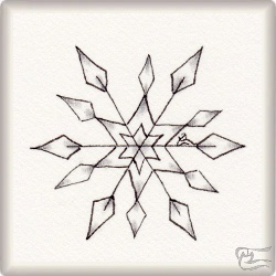 Muster Snowflake 11 von Barbara Duel-Johnson CZT, ein Muster geeignet für Zentangle® and Zentangle® inspired art, präsentiert in der Musterquelle