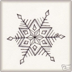 Muster Snowflake 15 von Barbara Duel-Johnson CZT, ein Muster geeignet für Zentangle® and Zentangle® inspired art, präsentiert in der Musterquelle