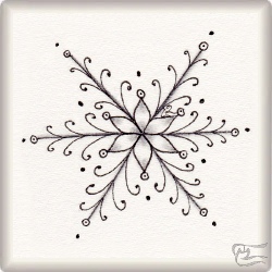 Muster Snowflake 18 von Barbara Duel-Johnson CZT, ein Muster geeignet für Zentangle® and Zentangle® inspired art, präsentiert in der Musterquelle
