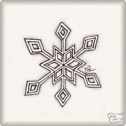 Muster Snowflake 2 von Barbara Duel-Johnson CZT, ein Muster geeignet für Zentangle® and Zentangle® inspired art, präsentiert in der Musterquelle