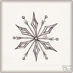 Muster Snowflake 4 von Barbara Duel-Johnson CZT, ein Muster geeignet für Zentangle® and Zentangle® inspired art, präsentiert in der Musterquelle