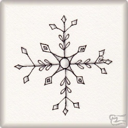 Muster Snowflake 5 von Barbara Duel-Johnson CZT, ein Muster geeignet für Zentangle® and Zentangle® inspired art, präsentiert in der Musterquelle