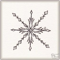 Muster Snowflake 8 von Barbara Duel-Johnson CZT, ein Muster geeignet für Zentangle® and Zentangle® inspired art, präsentiert in der Musterquelle