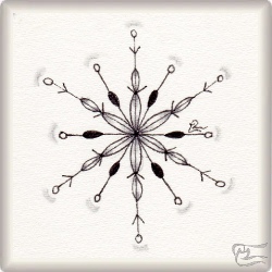 Muster Snowflake 9 von Barbara Duel-Johnson CZT, ein Muster geeignet für Zentangle® and Zentangle® inspired art, präsentiert in der Musterquelle