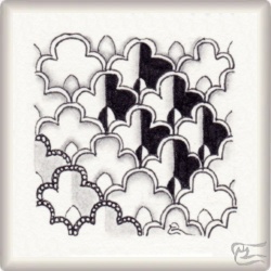 Muster SPA von Aida Rico Mon CZT, ein Muster geeignet für Zentangle® and Zentangle® inspired art, präsentiert in der Musterquelle