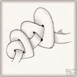 Muster String of Hearts von Christie King CZT, ein Muster geeignet für Zentangle® and Zentangle® inspired art, präsentiert in der Musterquelle