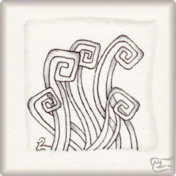 Muster Suru von Nina Dreher-Göddertz CZT, ein Muster geeignet für Zentangle® and Zentangle® inspired art, präsentiert in der Musterquelle