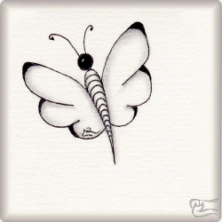 Muster Sweet Flight von Reyes Galindo CZT, ein Muster geeignet für Zentangle® and Zentangle® inspired art, präsentiert in der Musterquelle