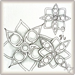 Muster Talisman von Isabelle  Théodet CZT, ein Muster geeignet für Zentangle® and Zentangle® inspired art, präsentiert in der Musterquelle