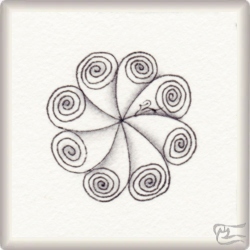 Muster Tourment von Estelle Juge CZT, ein Muster geeignet für Zentangle® and Zentangle® inspired art, präsentiert in der Musterquelle