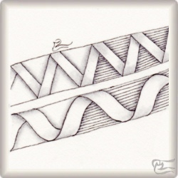 Muster Triban von Maria Vennekens CZT, ein Muster geeignet für Zentangle® and Zentangle® inspired art, präsentiert in der Musterquelle
