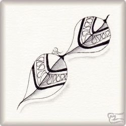 Muster Trompoenluna von Claudia Caro CZT, ein Muster geeignet für Zentangle® and Zentangle® inspired art, präsentiert in der Musterquelle