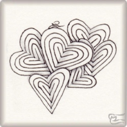 Muster VandU von Nancy Garcia CZT, ein Muster geeignet für Zentangle® and Zentangle® inspired art, präsentiert in der Musterquelle
