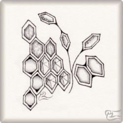 Muster Wa be von Astrid Reichel-Schattmann, ein Muster geeignet für Zentangle® and Zentangle® inspired art, präsentiert in der Musterquelle